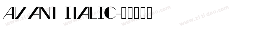 Avant Italic字体转换